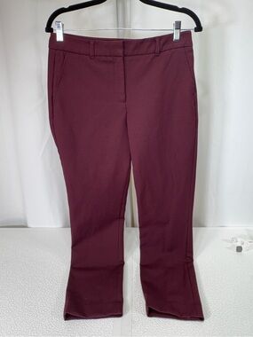 White House Black Market Wine Cropped Ankle Pants 3511